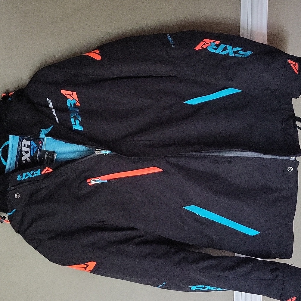 FXR Women's Ski & Snow Jacket in Black with Blue and Orange Accents